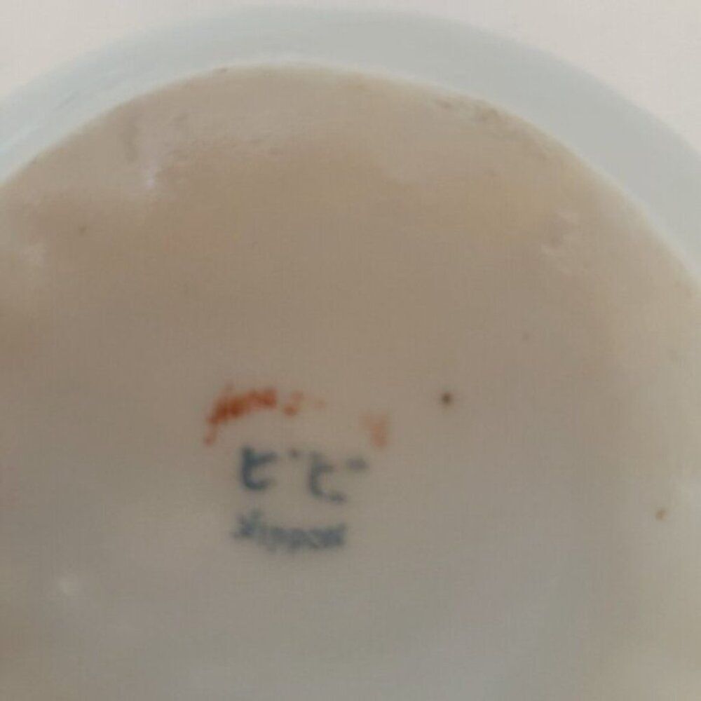 Antique Nippon Hair Receiver Painted "E E" Japan Porcelain Victorian Roses gold - Picture 8 of 8